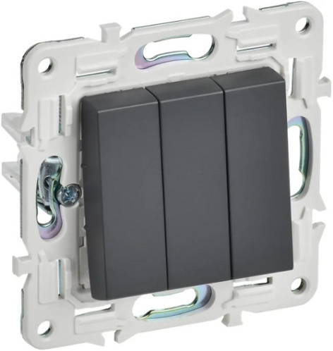 Изображение товара Трехклавишный выключатель IEK SK-V30-0-10-K48 для встраиваемого монтажа