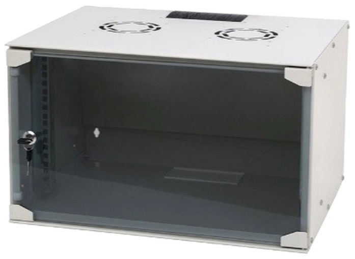 

Шкаф настенный 19", 6U Neomax NM-CBWM-6U5240GKL-301-GY стеклянная дверь, замок-ключ, разборный, цвет серый, NM-CBWM-6U5240GKL-301-GY