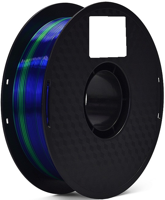 

Пластик Crown Micro CM-FILPLASD009BG PLA Silk двойной 1.75 1кг синий-зелёный, CM-FILPLASD009BG