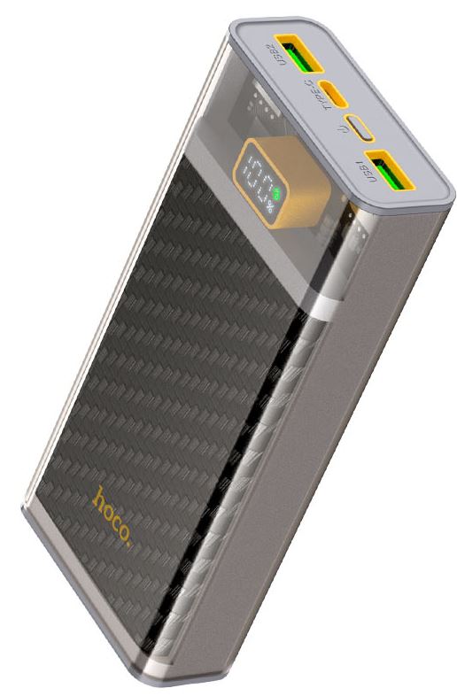 

Аккумулятор внешний Hoco J103A 20000mAh QC3.0/PD3.0 22.5W 5A 2xUSB-A/USB-C серый (88948), J103A