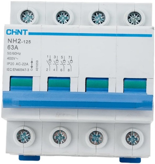 

Выключатель нагрузки CHINT 401059 4P, 63А, NH2-125, 401059