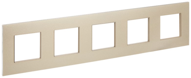 

Рамка пятерная IEK SK-M52-M-K37 SKANDY SK-F35Sh металл шампань, SK-M52-M-K37