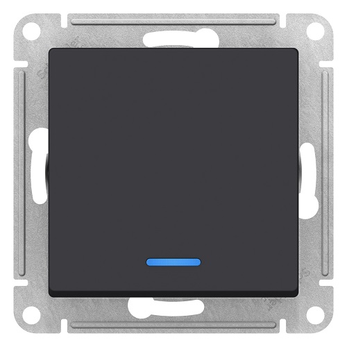 

Выключатель Schneider Electric ATN001013 AtlasDesign, 1-клавишный, с подсветкой, сх.1а, 10АХ, механизм, карбон, ATN001013