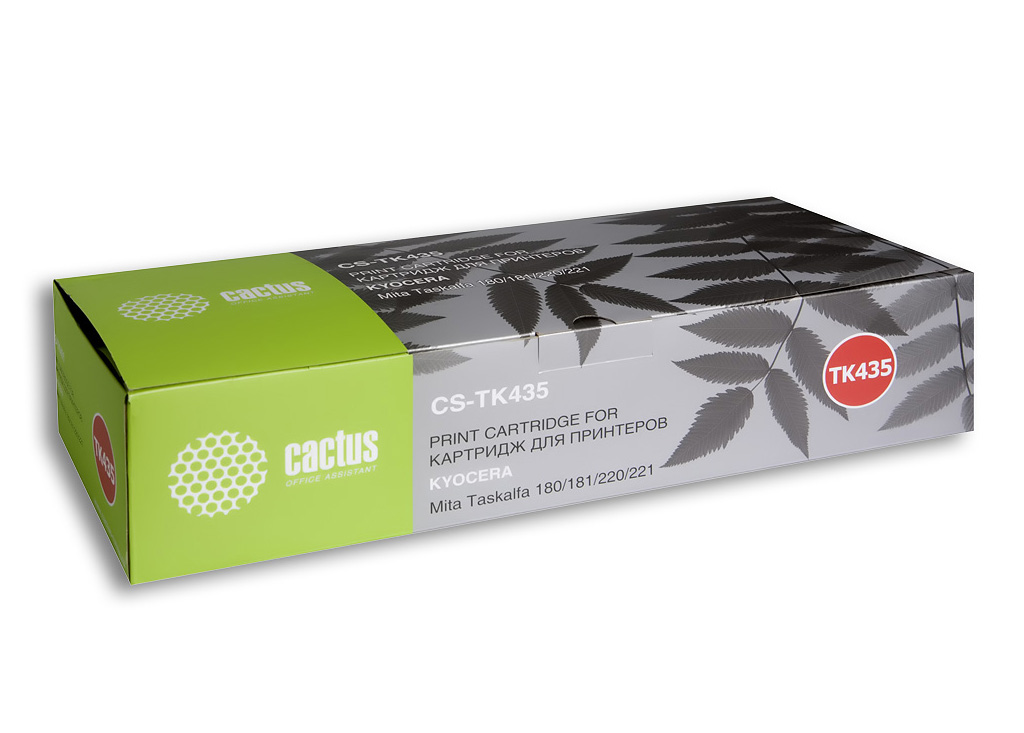 

Картридж Cactus CS-TK435 для МФУ Kyocera Mita TASKalfa 180/181/220/221, черный, 15000 стр. (туба, 700 г.), CS-TK435