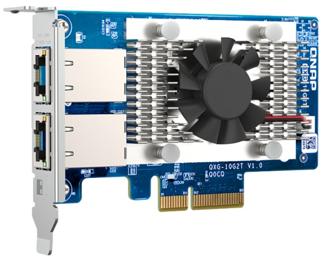 

Сетевая карта QNAP QXG-10G2T двухпортовая 10 GbE, PCIe Gen3 x4, QXG-10G2T