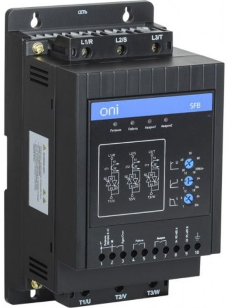 Изображение товара ONI SFB-33-D55-A-10 Устройство плавного пуска 5.5 кВт 380 В 3 фазы IP20