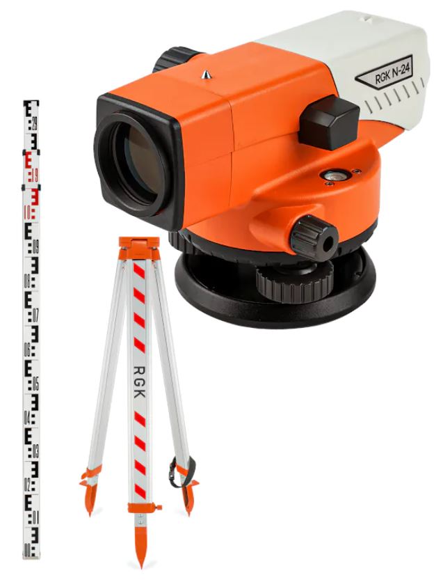 

Нивелир RGK 778275 оптический комплект N-24 + S6-N + S3, 778275