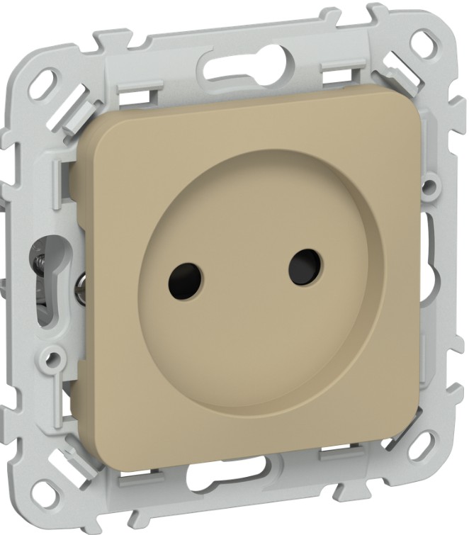 

Розетка без заземления IEK FI-R13-10-1-K59 FLITE с защитными шторками безвинтовое крепление 10А РСш01-1-ФлХ хаки, FI-R13-10-1-K59