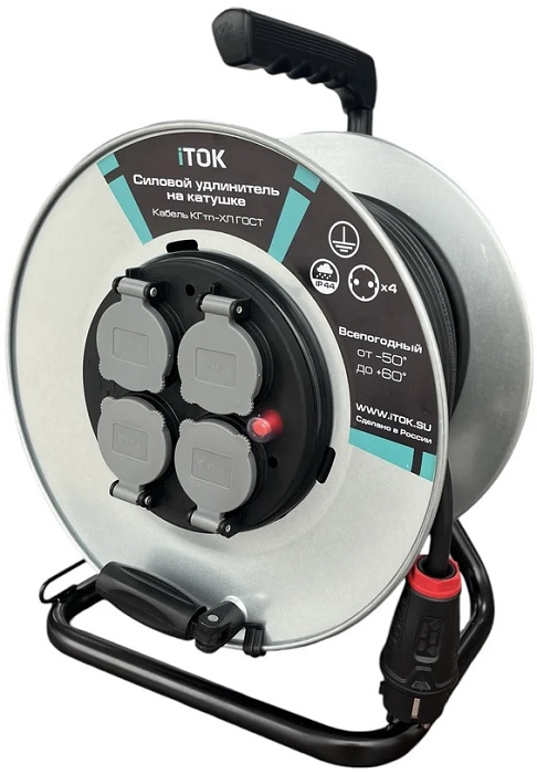 

Удлинитель iTOK i-CONNECT-PRO-SUK-M-T-KG-325-4-44-50 силовой на катушке тип SUK серии iCONNECT PRO c заземлением и термозащитой КГтп-ХЛ 3х2,5 мм 4 гне, i-CONNECT-PRO-SUK-M-T-KG-325-4-44-50