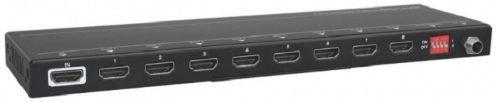 

Усилитель-распределитель Digis SMI-18-2 1x8 HDMI. 4K 60Гц 4:4:4 (HDR), HDMI 2.0, EDID, HDCP 2.2, EDID. Масштабирование 4K в 1080p., SMI-18-2