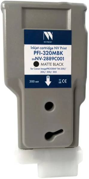 Изображение товара Картридж NVP PFI-320MBK для Canon TM-200/205/300/305 300 мл Черный