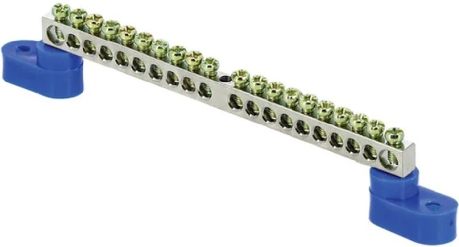 

Шина EKF sn1-63-20-2 нулевая N 6х9 20 отвер. никель 2 син. угловых изолятора, PROxima, sn1-63-20-2