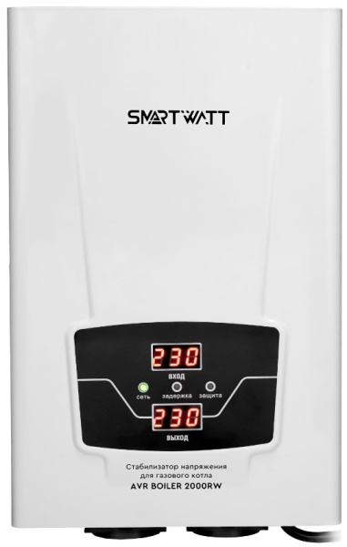 Изображение товара Стабилизатор напряжения SmartWatt AVR BOILER 2000RW 2 розетки настенный