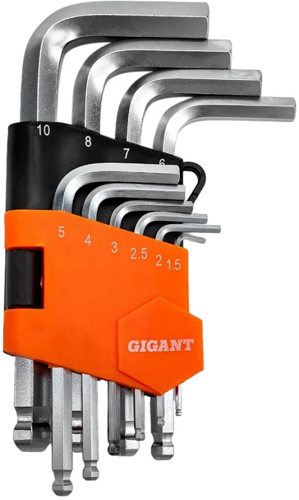

Набор ключей Gigant grf-122 шестигр. 10 шт коротких, grf-122