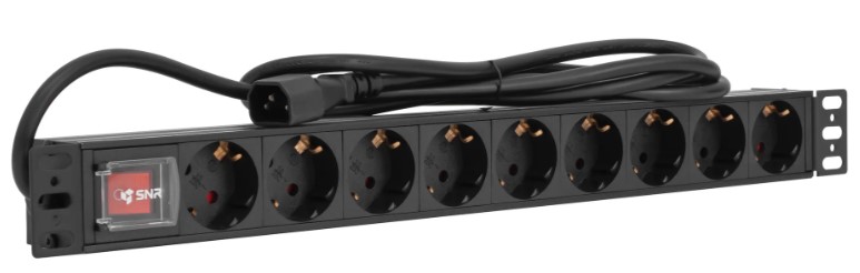 

Блок розеток SNR SNR-PDU-9S-C14-2-MS10L1 серии SNR-PDU базовый на 9хSchuko, шнур питания 2 м 3x1.5 мм с вилкой C14, 10A, SNR-PDU-9S-C14-2-MS10L1