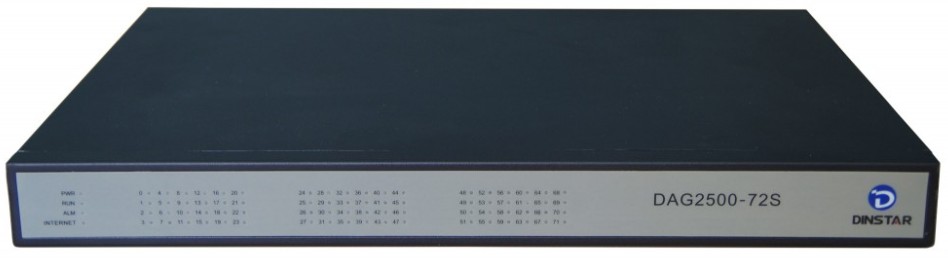 

Шлюз VoiceIP Dinstar DAG2500-48S аналоговый, 48 портов FXS, 3 порта Ethernet (LAN), DAG2500-48S