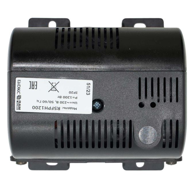 

Обогреватель с вентилятором DKC R5FPH1200 в пластиковом кожухе 1200 Вт, 230 В, "RAM Klima", R5FPH1200