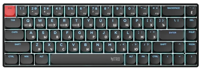 

Клавиатура Wireless Acer OKR400 ZL.KBDEE.01A механическая черный USB беспроводная BT/Radio Multimedia for gamer LED кабель 1.5м, OKR400