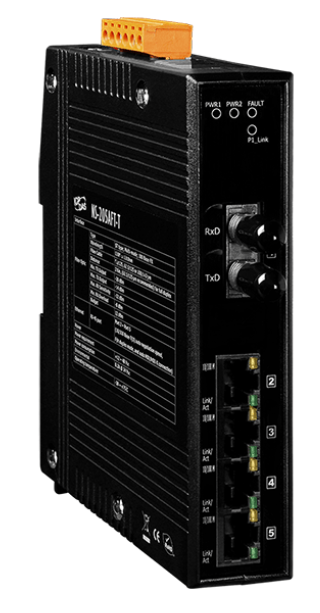 

Коммутатор ICP DAS NS-205AFT-T CR Multi-mode, ST Connector, 4-port 10/100 Mbps with 1 Fiber port Switch (RoHS), NS-205AFT-T CR
