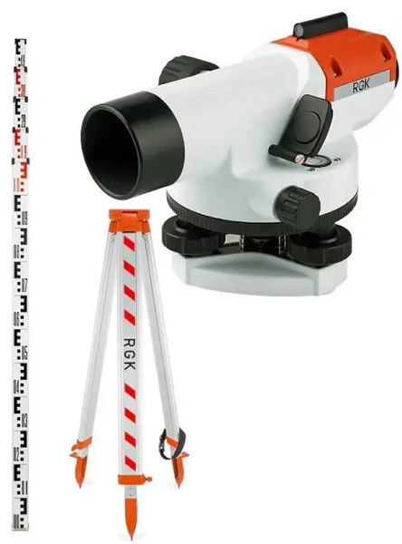 

Нивелир RGK 752312 оптический комплект C-28 + S6-N + S5, 752312