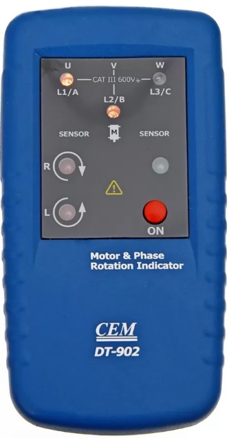 

Указатель напряжения CEM DT-902 CEM 480892 чередования фаз и направления вращения электродвигателей, DT-902