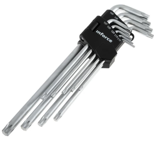 Изображение товара Профессиональный набор ключей Inforce 06-05-96 9 шт пластиковый держатель