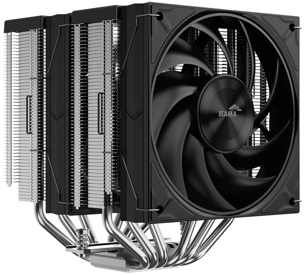 

Кулер SAMA A60E A60-XXWNNXOX-G LGA1851/1700/1200/115X/AM4/AM5 (265W, 2*120mm, 78CFM, 29dBA, 2200rpm), A60E