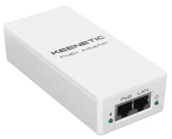 

Адаптер питания Keenetic KN-4510 гигабитный PoE+ мощностью 30 Вт, KN-4510