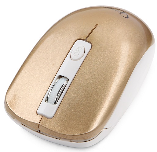 

Мышь Wireless Gembird MUSW-400-G розово-золотая, 1600 dpi, 3 кнопки+колесо/кнопка, MUSW-400-G