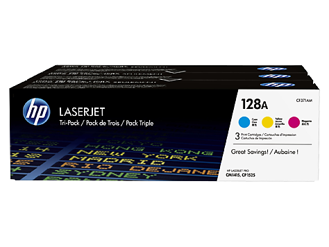

Набор картриджей HP 128A CF371AM для CM1415fn/fw CP1525n/nw (1300 стр) CYM Tri-Pack, 128A