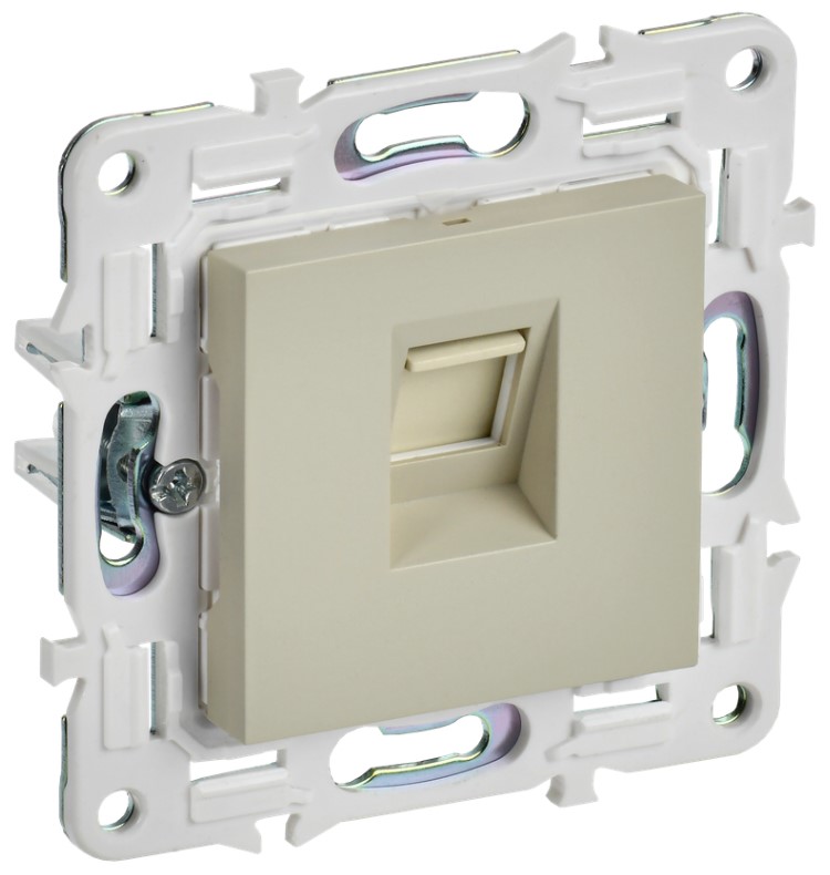 

Розетка компьютерная IEK SK-K10-2-K10 SKANDY RJ45 кат.6 SK-K02B бежевая, SK-K10-2-K10