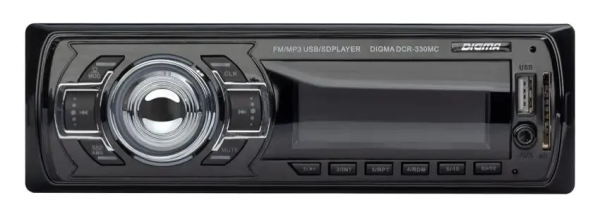 Изображение товара Автомагнитола Digma DCR-330MC 1DIN FM USB AUX SD надежная аудиосистема