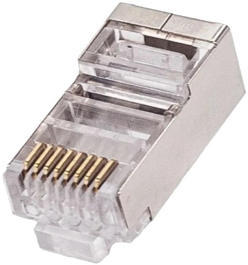 

Коннектор Filum FL-NA-PLUG5E-6 RJ-45, 5E кат., 8p8c, экран, 30 мкд, универсальный, для одножильного и многожильного кабеля, уп/100 шт, FL-NA-PLUG5E-6