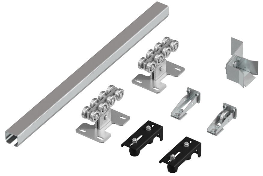 Комплект DoorHan DHS20360 принадлежностей с роликами и направляющей балкой 71x60 мм для откатных ворот весом до 500кг