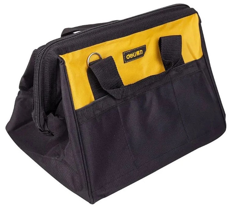

Сумка Deli DL-P2 для инструментов 350 x 280 x 290мм, 14 карманов, плечевой ремень, ткань Оксфорд 600D, DL-P2