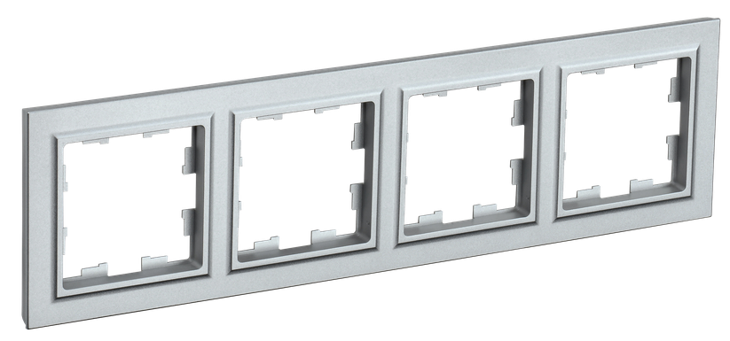 

Рамка четверная IEK BR-M42-12-K47 BRITE РУ-4-Бр Алюминевый/Алюминевый, BR-M42-12-K47