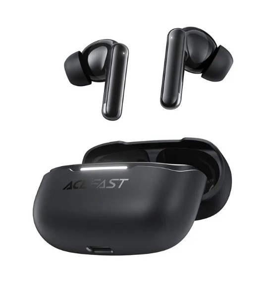 Наушники беспроводные ACEFAST W5 TWS Earbuds Hybrid ANC ENC с гибридным шумоподавлением. Цвет: черный