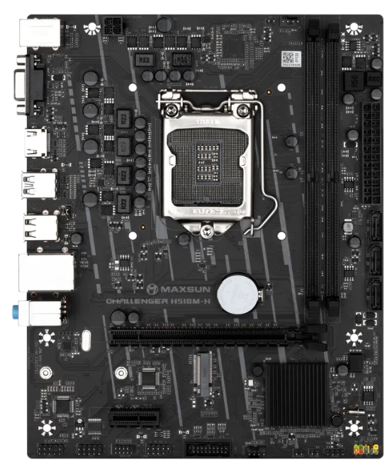 

Материнская плата mATX MAXSUN Challenger H510M-H (LGA1200, H470, 2*DDR4 (3200), 3*SATA 6G RAID, M.2, 2*PCIE, Glan, VGA, HDMI, 2*USB 3.2, 4*USB 2.0) RT, Challenger H510M-H (УЦЕНЕННЫЙ)
