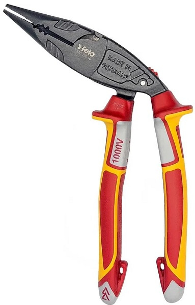 Изображение товара Пассатижи изогнутые диэлектрические Felo 200 мм с изоляцией для электромонтажа