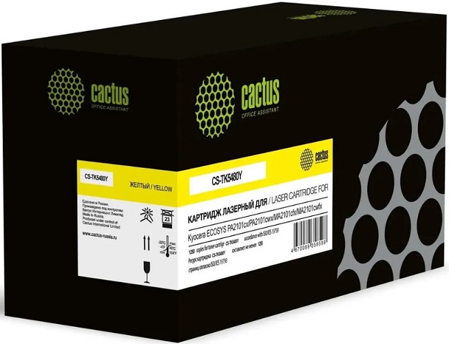 

Картридж Cactus CS-TK5480Y желтый (1250стр.) для KYOCERA ECOSYS PA2101CX/PA2101CWX/MA2101CFX/MA2101CWFX С ЧИПОМ, CS-TK5480Y