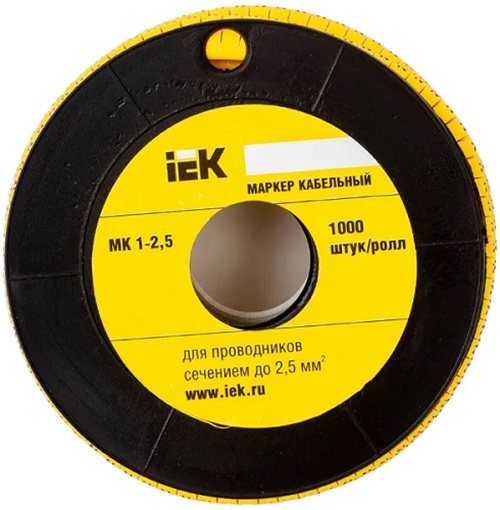 

Маркер на кабель IEK UMK20-N МК2- 4мм символ "N" (500шт/упак), UMK20-N