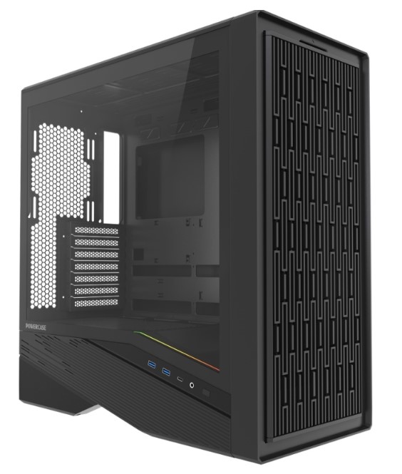 

Корпус ATX Powercase CJ235IB-F0 черный, без БП, боковая панель из закалённого стекла, USB 3.0, 2*USB Type-C, CJ235IB-F0