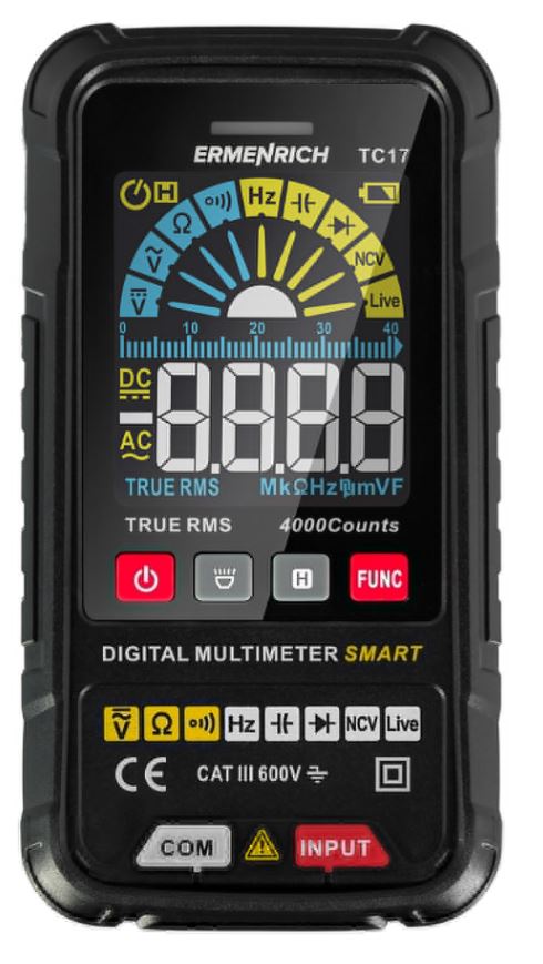 

Мультиметр цифровой Ermenrich 82983 Zing TC17, 82983