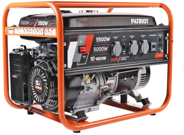 Изображение товара Patriot GRS 6500 - бензогенератор 6500 Вт, 4 такта, запуск