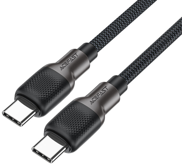 

Кабель ACEFAST C10-03 USB-C to USB-C silicone braid charging data cable. Длина: 1,2м. Цвет: черный, C10-03