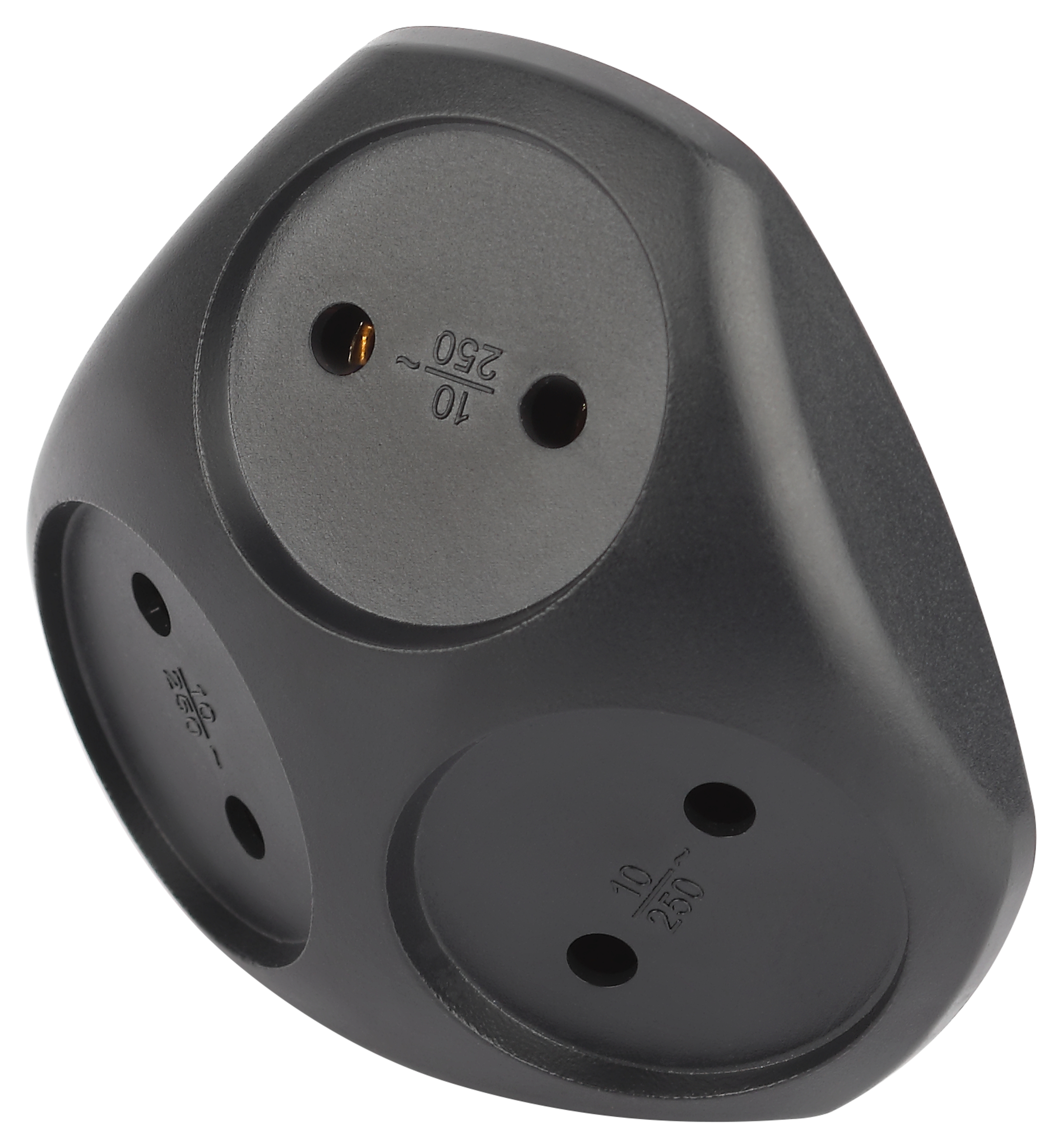 

Разветвитель ЭРА Б0059721 электрический SPx-3-B на 3 розетки без заземления 10А черный, Б0059721