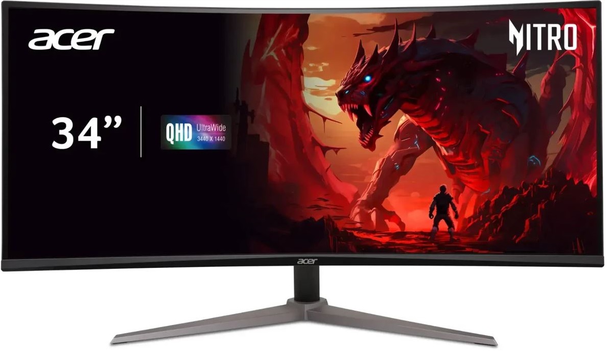 

Монитор 34" Acer ED340CUS3bmiipx UM.CE0CD.301 1500R, 21:9, VA, UHD, 1/4ms, 250cd, 180Hz, HDMI, 2xDP, SPK, ED340CUS3bmiipx