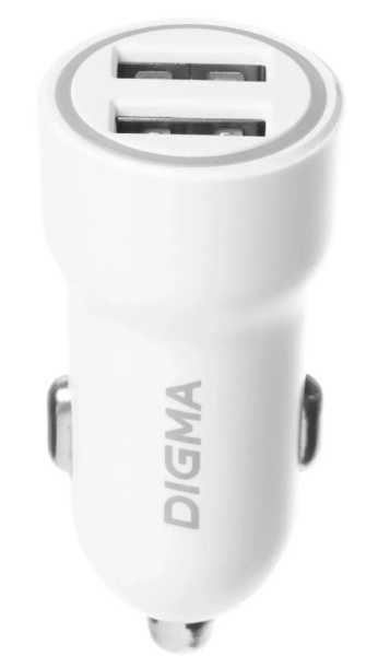 Изображение товара Зарядное устройство Digma DGC1 с двумя USB-портами 12 Вт