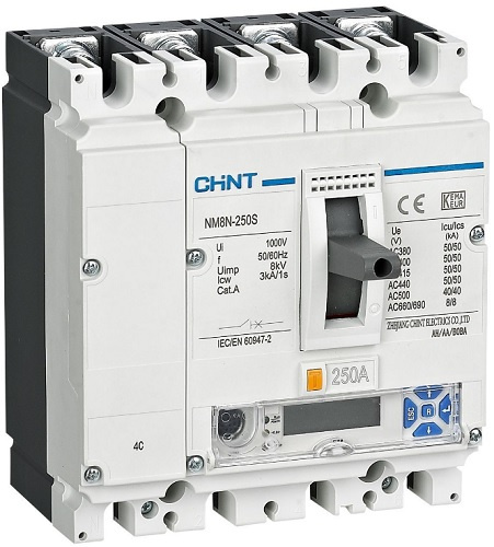 Изображение товара Автоматический выключатель CHINT 271409 литой корпус защита цепи до 690 В