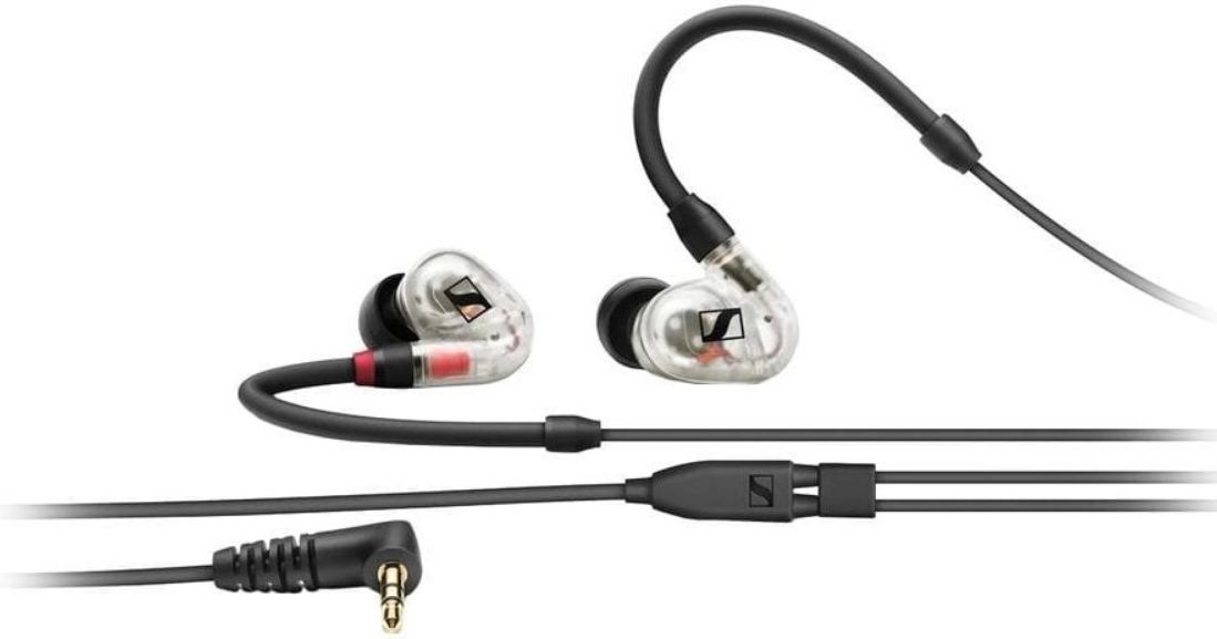 Наушники Sennheiser IE 100 PRO CLEAR внутриканальные, динамические, 10 мм драйвер, 20–18 000 Гц, 20 Ом, 115 дБ, кабель 1,3 м, съёмный, пассивное шумоп